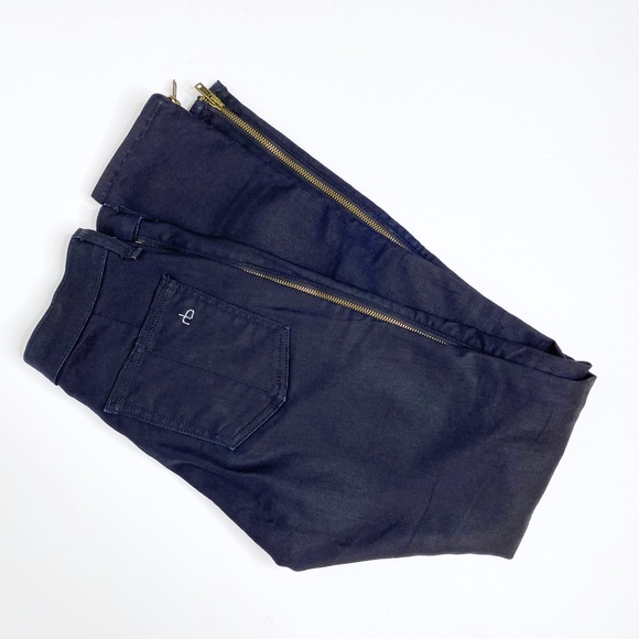 RAG & BONE Black Side Zip Skinny High Waist Jeans - Picture 5 of 8